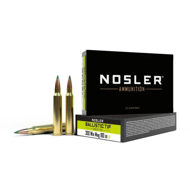 Nosler Ballistic Tip Hunting 300 Win Mag 180 gr Spitzer Bullet 20 Per Box/ 10 Cs - View 2