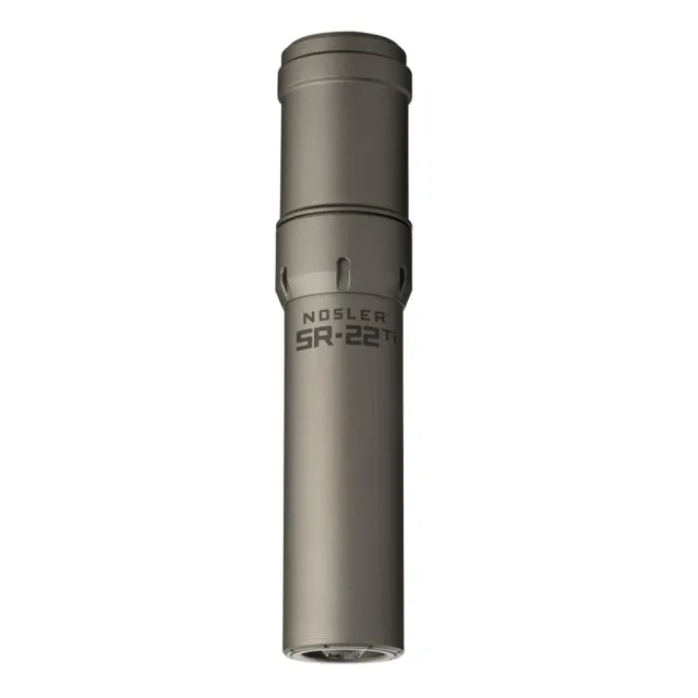 Nosler 90628 SR-22TI 22 Cal Titanium Suppressor 1.74"D Gray Finish 1/2"-28 tpi - View 2