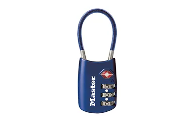 MasterLock 4688DBLU One Flexible Combination Shackle Lock Blue - View 2
