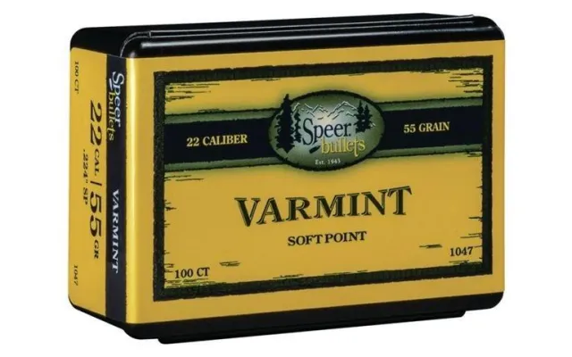 Speer 1047 Varmint 22 Caliber 55gr Jacketed Soft Point 100ct Box - View 2
