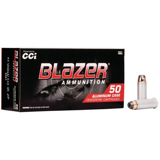 CCI 3564 Blazer Handgun 44 Rem Mag 240 gr Jacketed Hollow Point (JHP) 50 Per Box/ 20 Cs - View 2
