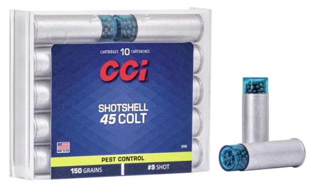 CCI 3746 Pest Control Shotshell 45Colt 150gr #9Shot 10 Per Box/20 Case - View 2