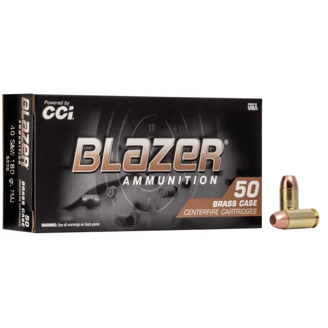 CCI 5220 Blazer Brass 40 S&W 180 Grain FMJ 50 Rounds Per Box - View 2