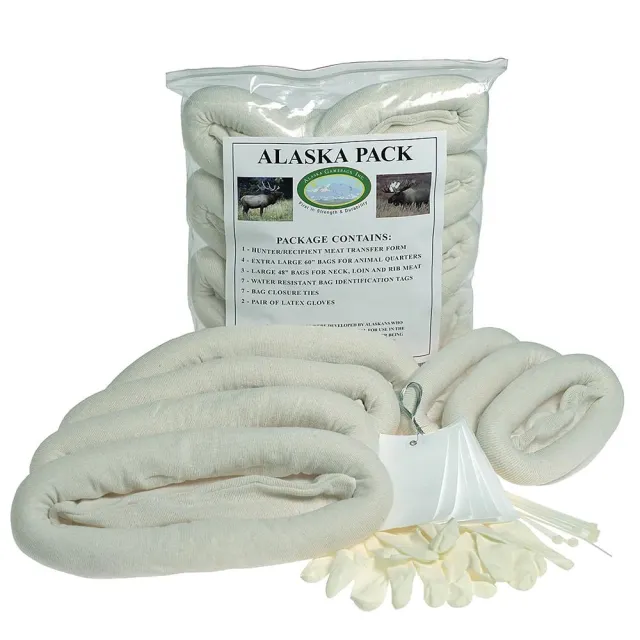 Alaska Game Bags AMP7 7-Bag Kit 4x60in & 3x48in Bags, Tags, Ties, Gloves - View 2