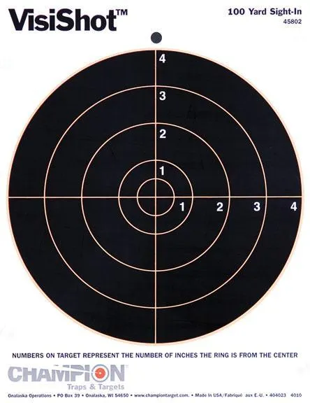 Champion Targets 45802 VisiShot 8 in Bullseye Target 10 Pack - View 2