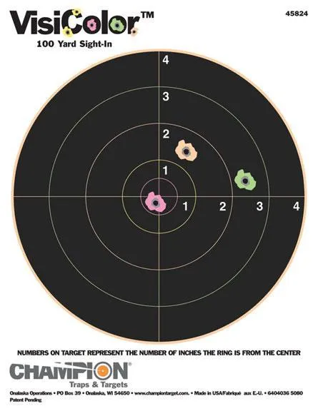 Champion VisiColor Bullseye Paper Targets 8.5" x 11" Multi-Color 10 Pk - View 2