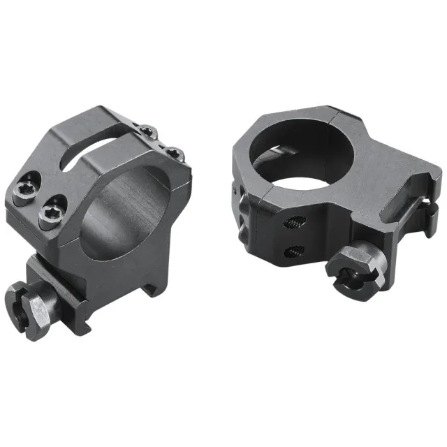 Weaver Mounts 48362 Skeleton Rings Scope Ring Set Black Anodized Aluminum 1" Tube Extra High Four Hole - View 2