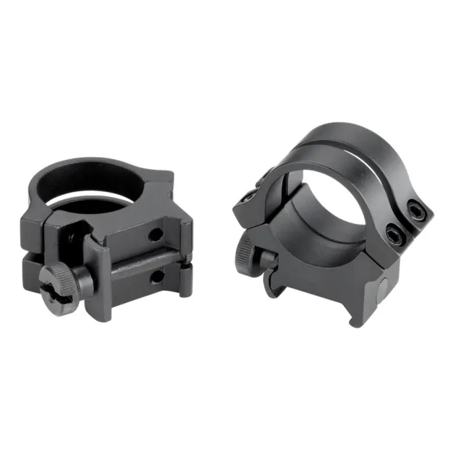 Weaver 49047 Quad Lock Detachable Rings 1 in High Matte Black Aluminum - View 2