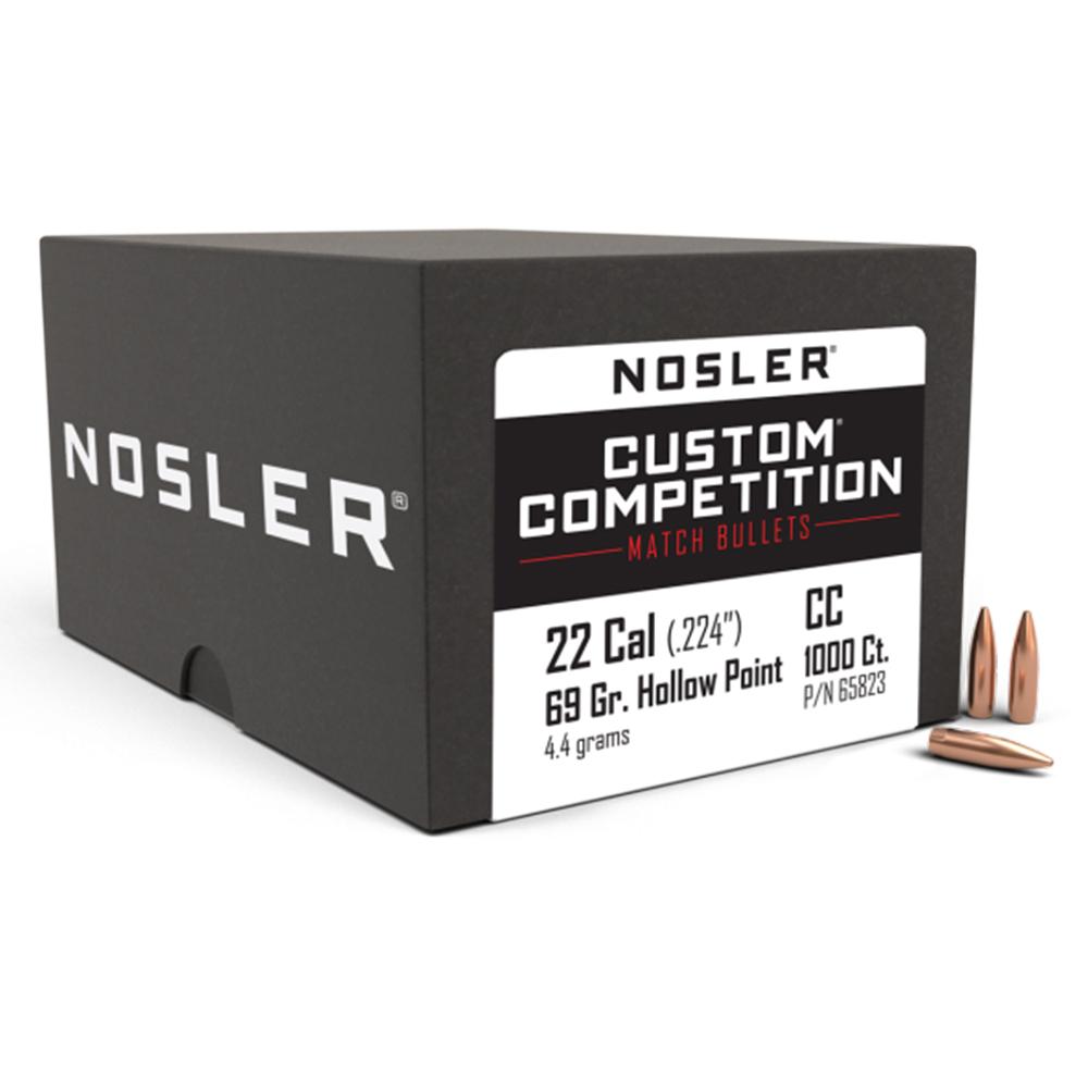Nosler Custom Competition Bullets .224 69gr HPBT 1000/ct - View 2