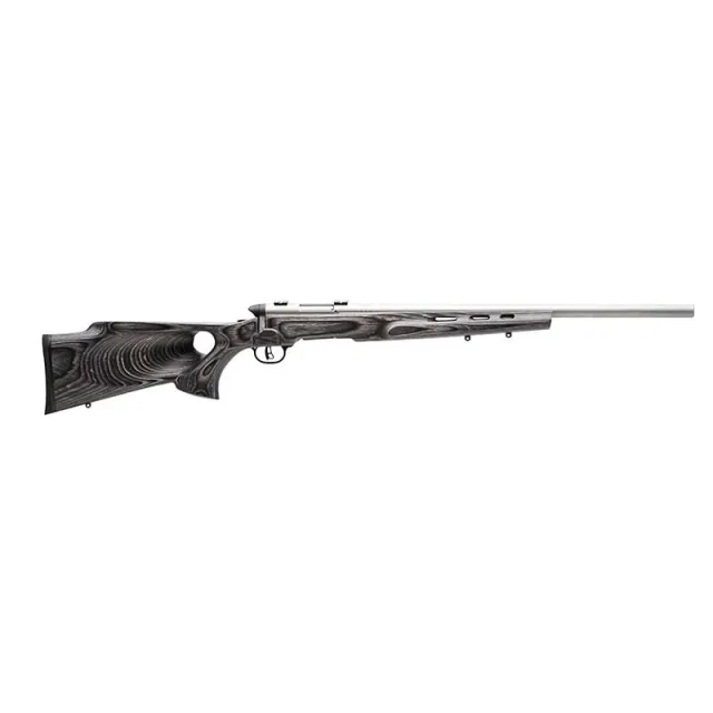 Savage Arms B.MAG Target 96972 17 WSM Caliber 8+1 Capacity 22" Barrel Matte Stainless Metal Finish Fixed Thumbhole Gray Laminate Stock Right Hand Full Size - View 2
