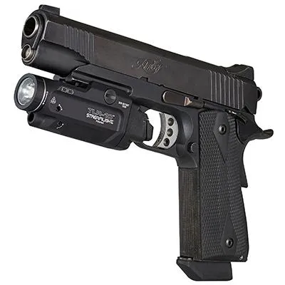 Streamlight 69470 TLR-10 Weapon Light w/Laser 1000 Lumens Output White LED Light Red Laser 200 Meters Beam Rail Grip Clamp Mount Flex Aluminum - View 2