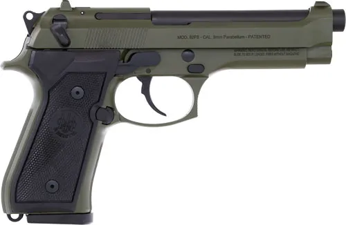 Beretta J92F300GR15 92FS 9mm 4.9" OD Green Cerakote Semi-Auto Pistol - View 2