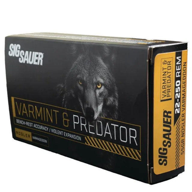 Sig Sauer Varmageddon .22-250 Rem 55gr FB Tipped 20rd Ammunition - View 2