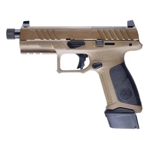 Beretta JAXA1F921FDE APX A1 Tactical 9mm 4.8" 21+1 FDE Optic Ready - View 2