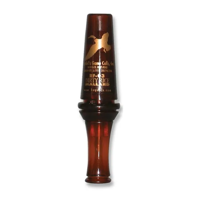 Haydel's RF03 Dirty Rice Double Reed Duck Call Brown Plastic Lanyard - View 2