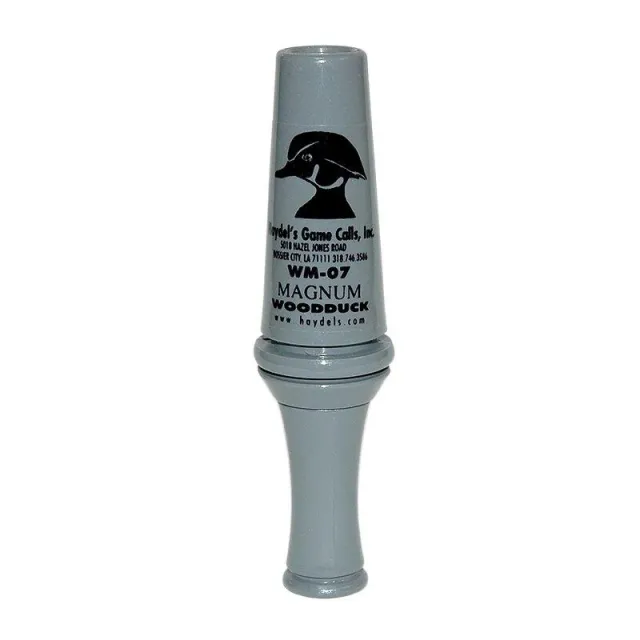 Haydel's WM07 Magnum Wood Duck Call Gray Acrylic Single Reed - View 2