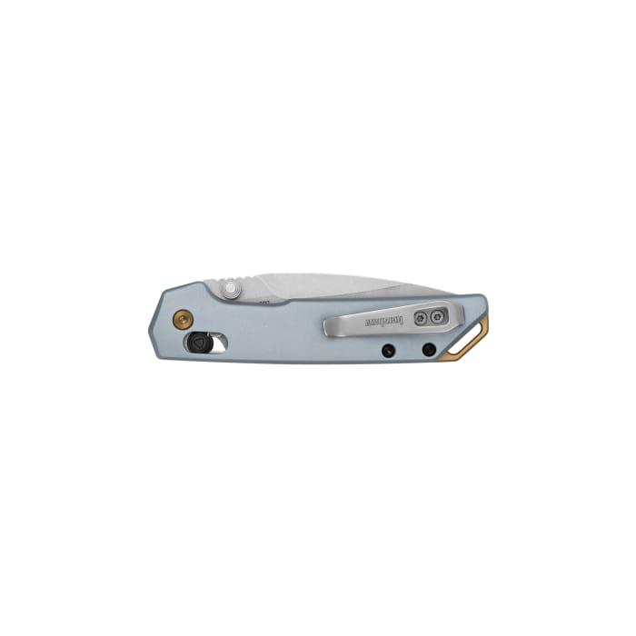 Kershaw 2051 Mini Iridium D2 Spear Point Blade, Stonewash, Gold Accents - View 2