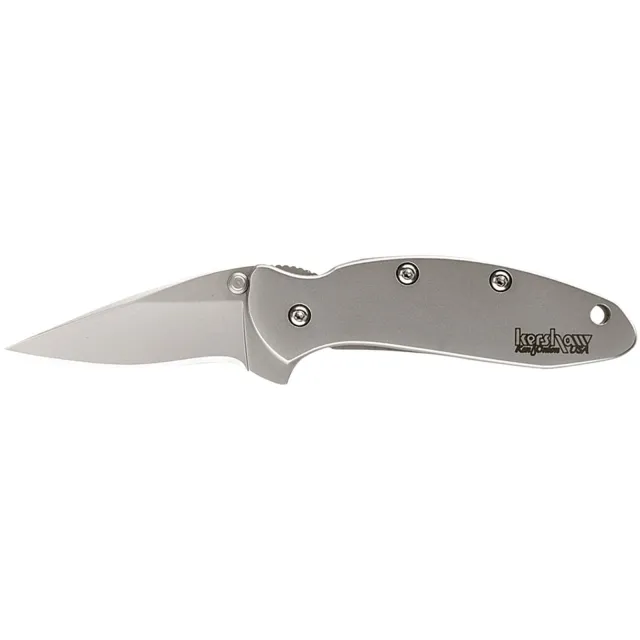 Kershaw 1600 Chive 1.9" Drop Point Pocketknife Silver Steel Blade - View 2