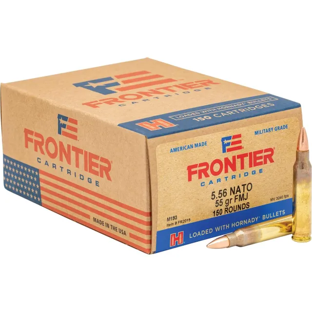 Hornady Frontier 5.56 NATO 55gr FMJ 150 Count Box Military Grade - View 2