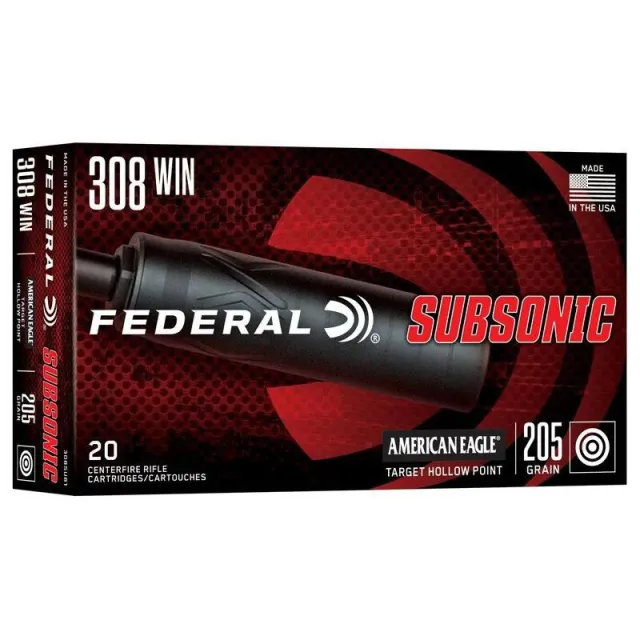 Federal 308SUB1 .308 Win 205gr HP Subsonic 20-Rounds - View 2