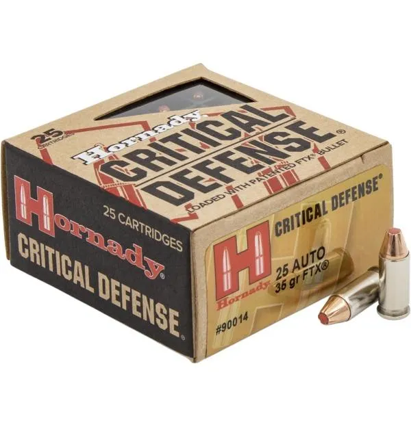 Hornady 90014 Critical Defense 25 Auto 35 Grain FTX 25 Rounds Box - View 2