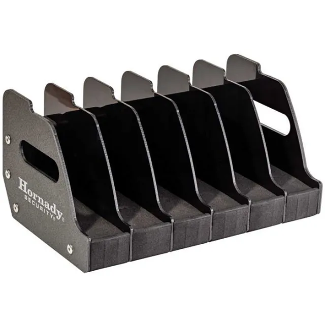 Hornady 95832 6-Pistol Metal Rack w/Foam Dividers Black - View 2