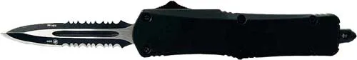 Templar Knife LBR431 Large OTF Black Rubber 3.5" Dagger Blade - View 2