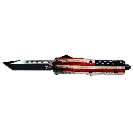 Templar LWUS231 Wood US Flag Gen II 3.5" OTF Tanto Black 440C Blade - View 2