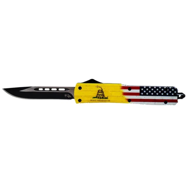 Templar MDTOM331 Gen II OTF Knife 3.5" 440C SS Blade Yellow Handle - View 2