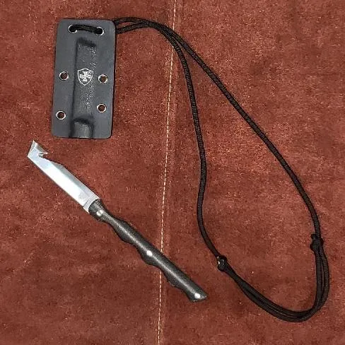 Templar N-TKB-32-2 Neck Knife 2.46" Drop Point Blade Black Micarta Handle - View 2