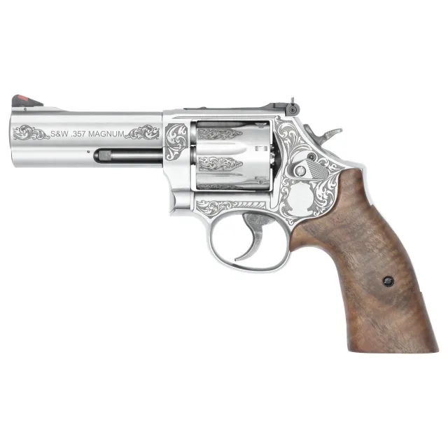 Smith Wesson 686PLUS 357 7Rd 4.13in Engraved Stainless - View 2
