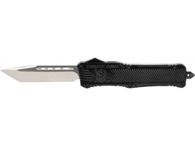 CobraTec Knives LBCTK-1LTNS Tanto D2 Steel OTF Knife Black Handle - View 2