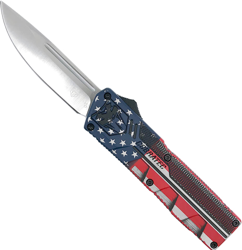 CobraTec Knives Lightweight American Flag D2 Steel OTF Knife 3.25 In - View 2