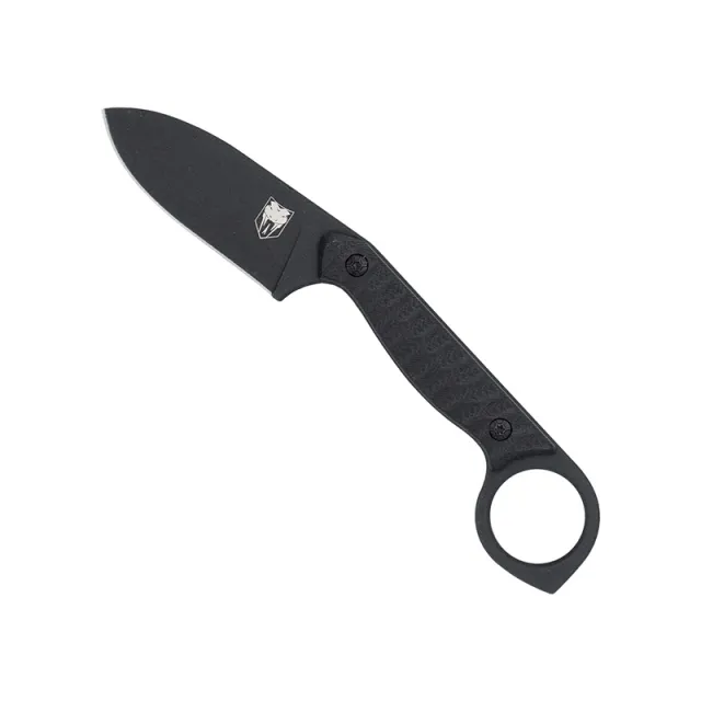 CobraTec CTWLTBLK Wolfteeth 2.75" Steel EDC Knife G10 Handle - View 2