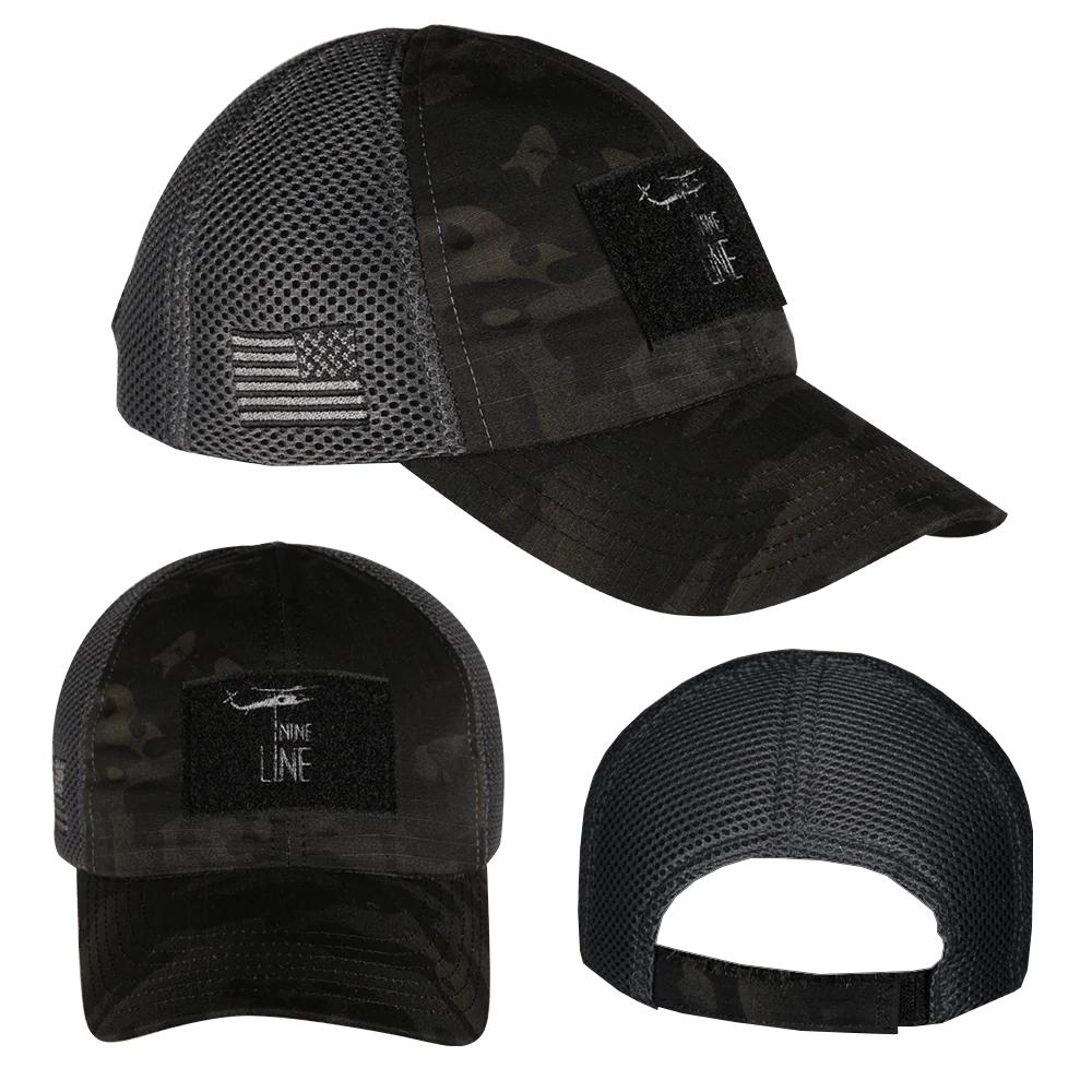Nine Line Dark American Made Mesh Back Hat with Dropline - View 2
