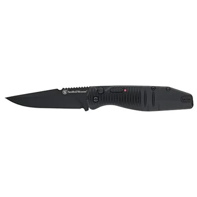 Smith & Wesson 1215357 Folding Knife Plain Push Button Blade - View 2
