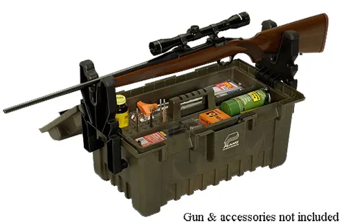 Plano Shooters Case w/ Gun Rest Padded Foam Interior Lockable Latches - View 2