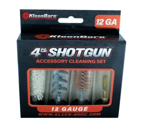 KleenBore 12GA-SET Shotgun Accessory Cleaning Set 12 Gauge Shotgun #8-32 Thread Cotton Mop/Bore Brush Bronze Bristles - View 2