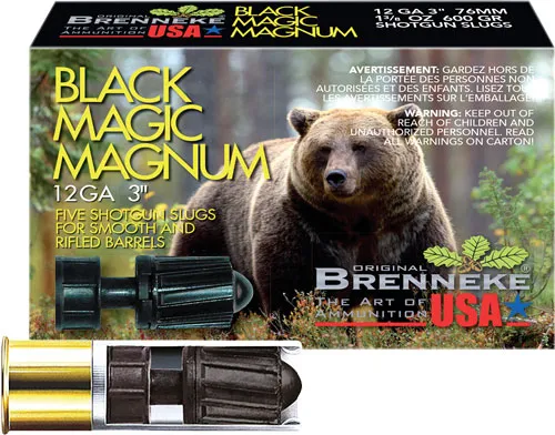 Brenneke SL123BMM Black Magic Magnum 12Ga 3" 1 3/8oz Slug 5/Box - View 2