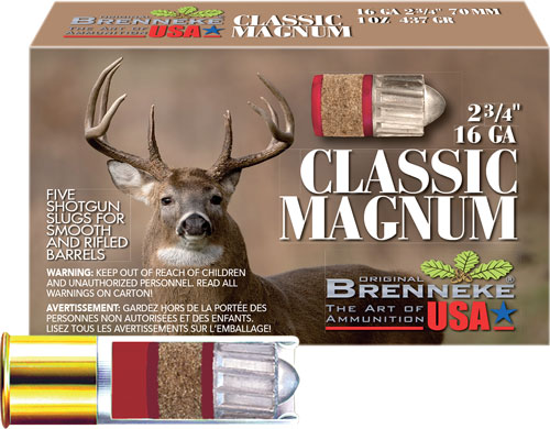 Brenneke Classic Magnum Slugs 16 ga. 2 3/4 in 1 oz. 5 rd. - View 2