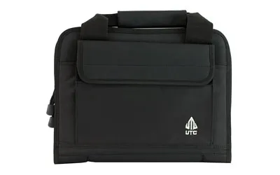 UTG PVC-PC02B Deluxe Double Pistol Case, Black, 1680D Polyester, 13"x10" - View 2