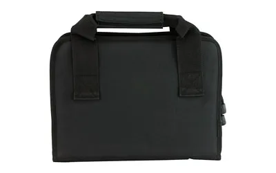 UTG PVC-PC02B Deluxe Double Pistol Case, Black, 1680D Polyester, 13"x10" - View 3
