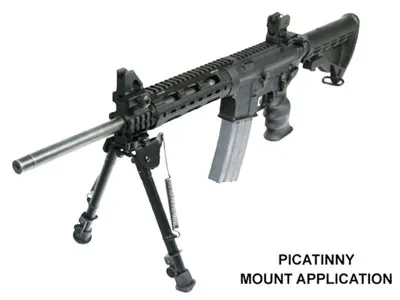 Leapers UTG TL-BP88Q Tactical Bipod 8-12.4 In Quick Detach Black - View 2