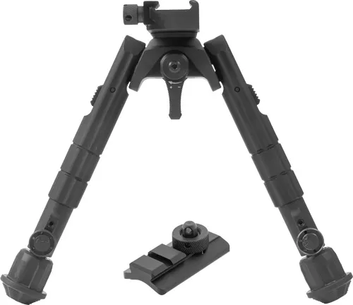 UTG TLBP01B 7-9 In Bipod Black Anodized Aluminum Rubber Feet - View 2