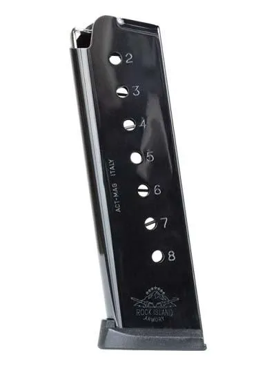 Rock Island 54169 1911 Blued 8rd Magazine for .45 ACP Full Size Armory - View 2