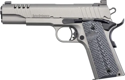 Auto-Ordnance 1911TCAC6N 1911 A1 45 ACP 7+1 5" Savage Silver Cerakoate - View 2