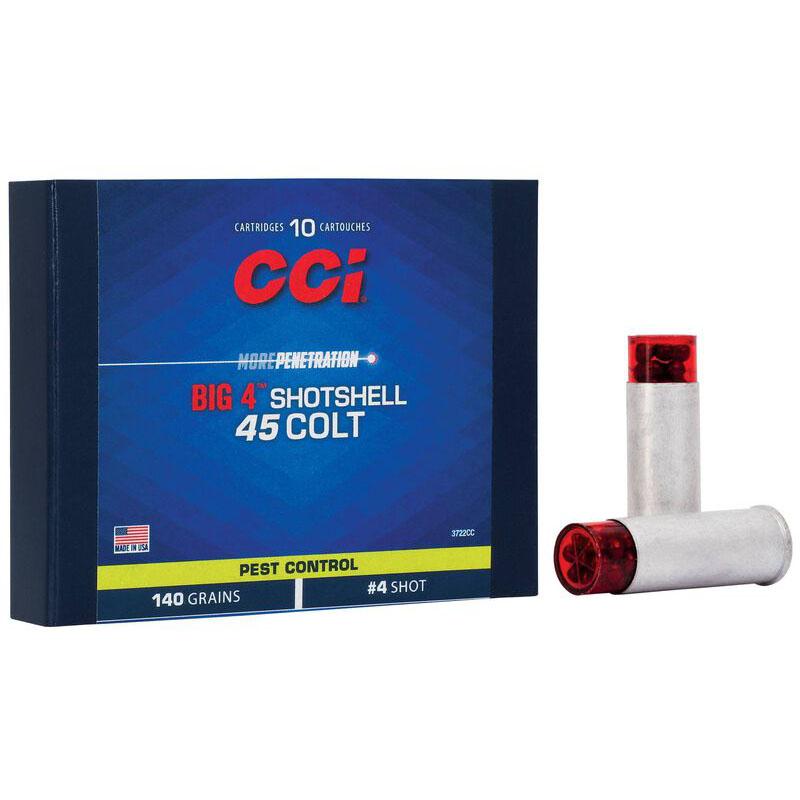 CCI 3722CC Big 4 Shotshell: 45 Colt Caliber, 140 Grain, #4 Shot, 10 Count, 1000 ft/sec Velocity - View 2