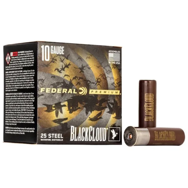 Federal Black Cloud FS Steel 10 Gauge 3.5" Ammo, 1 5/8 oz, 2 Shot, 25/Box, PWBX1072, Waterfowl Hunting Load - View 2