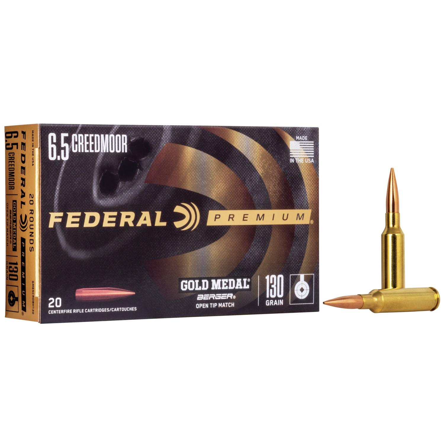 Federal Premium Gold Medal Berger 6.5 Creedmoor 130gr Hybrid OTM - View 2