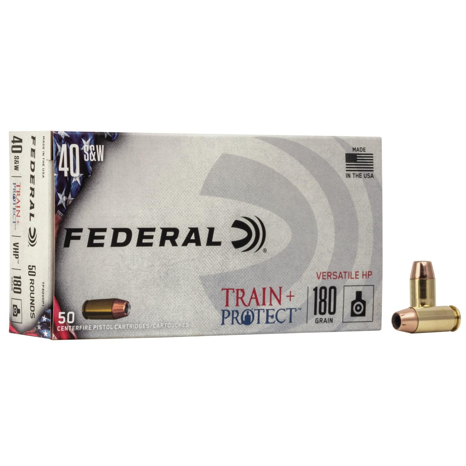 Federal TP40VHP1 40 S&W 180gr VHP Train+Protect 50rd Ammo Box - View 2